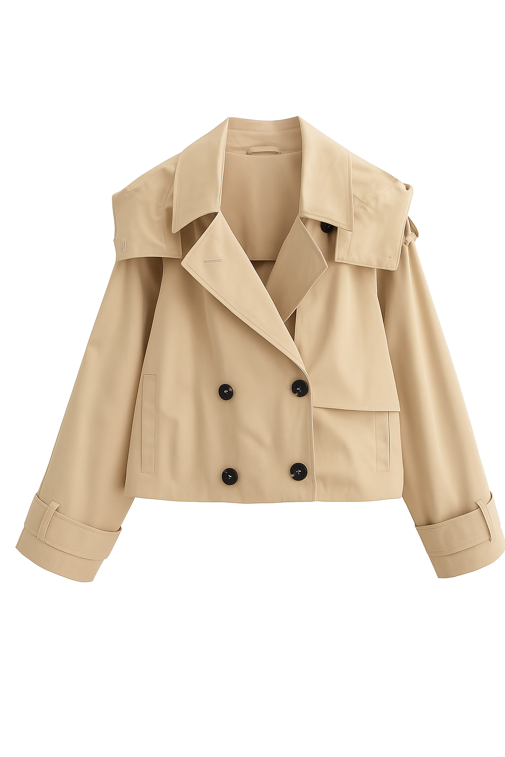 Hooded Short Vintage Trench Coat