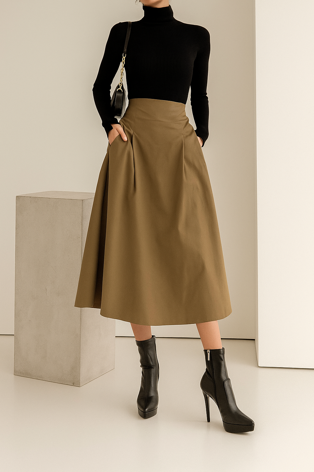 Midi Skirt with Back Tie