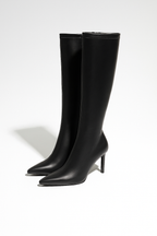 Pointed High-heeled Knight Boot