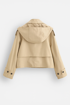 Hooded Short Vintage Trench Coat