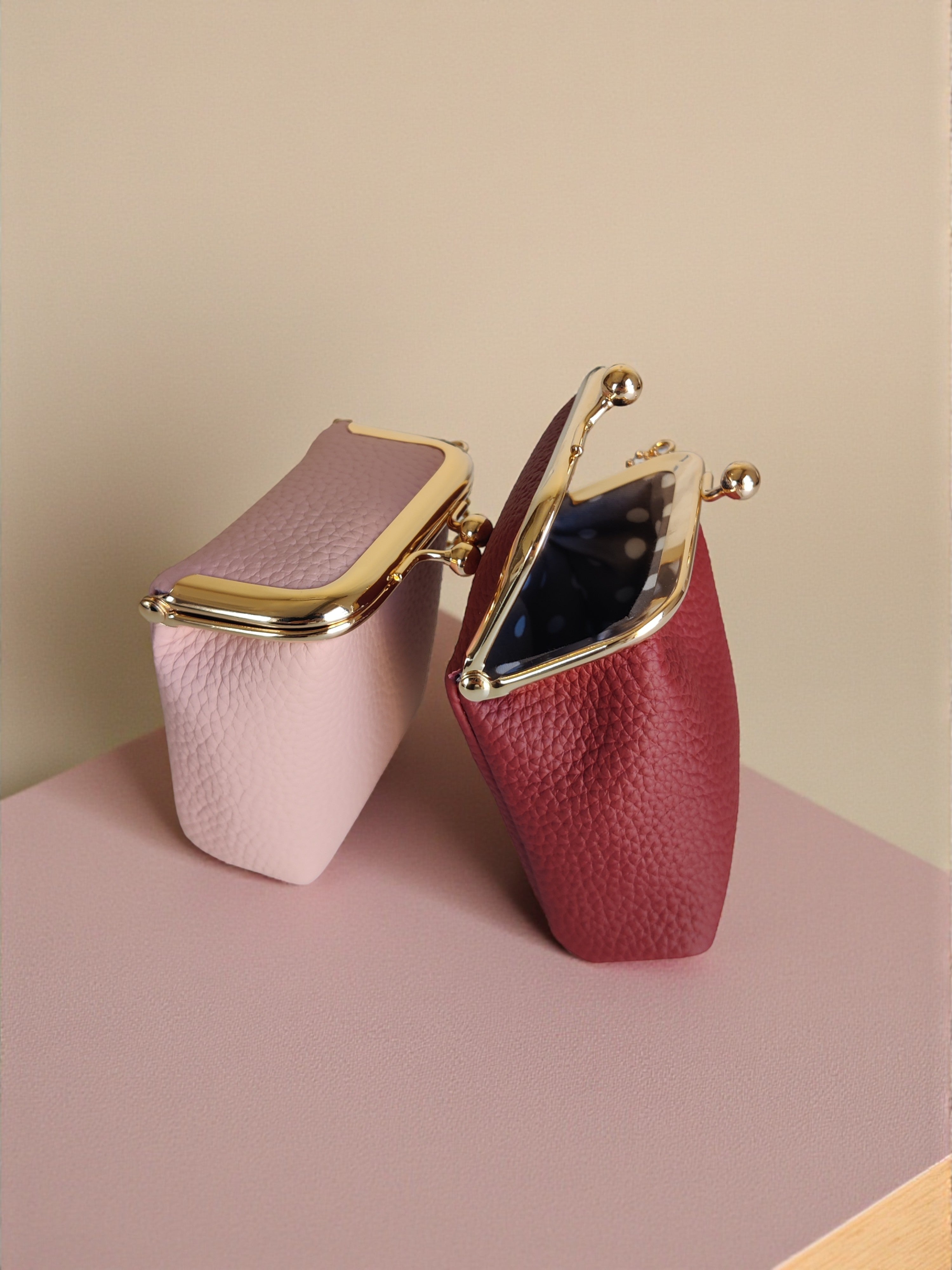 Mini Kiss Lock Coin & Lipstick Pouch