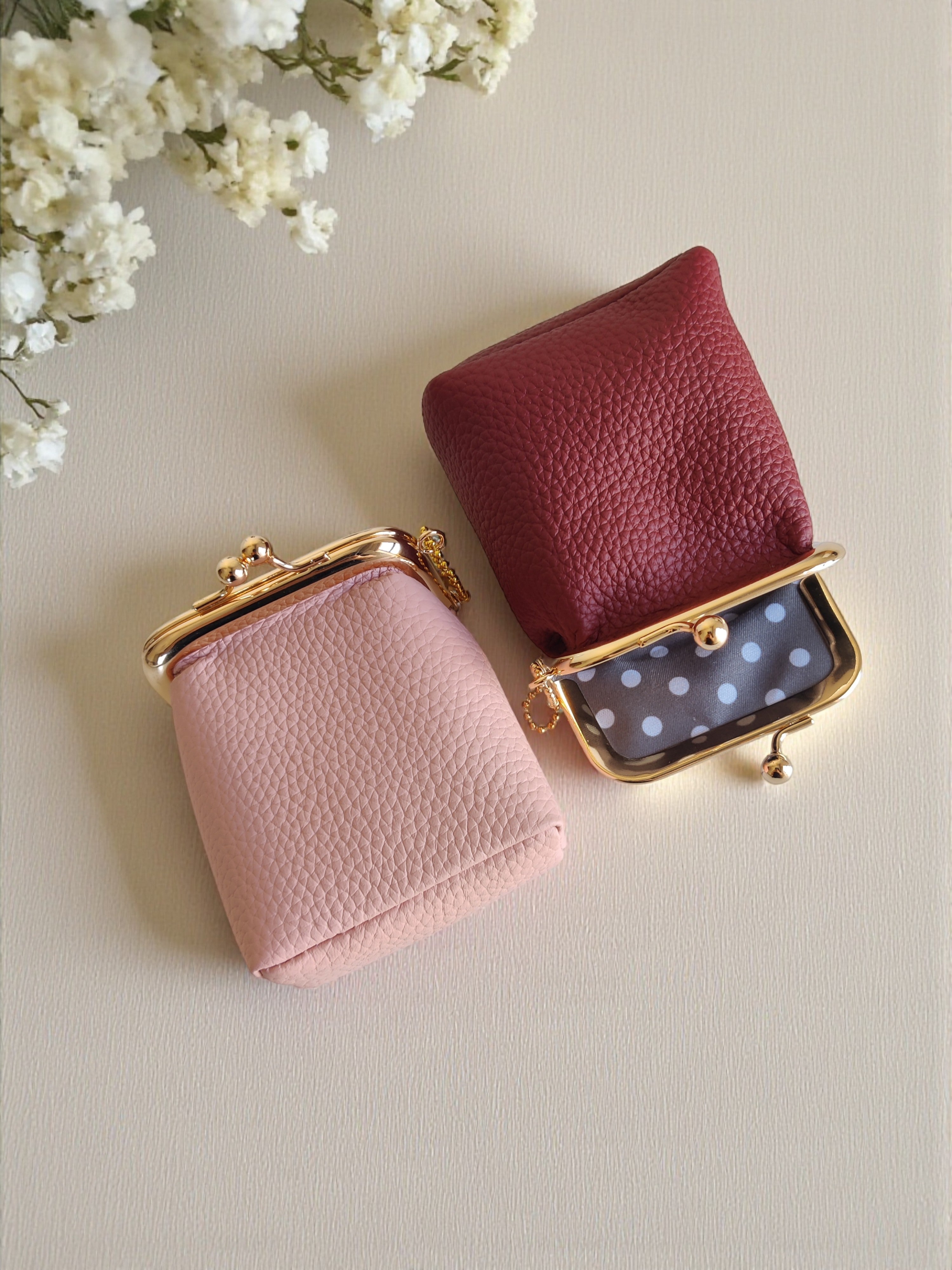 Mini Kiss Lock Coin & Lipstick Pouch