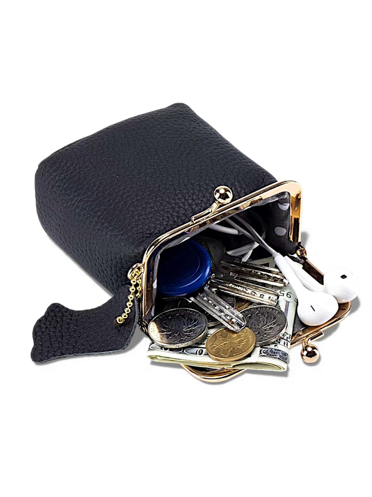 Mini Kiss Lock Coin & Lipstick Pouch