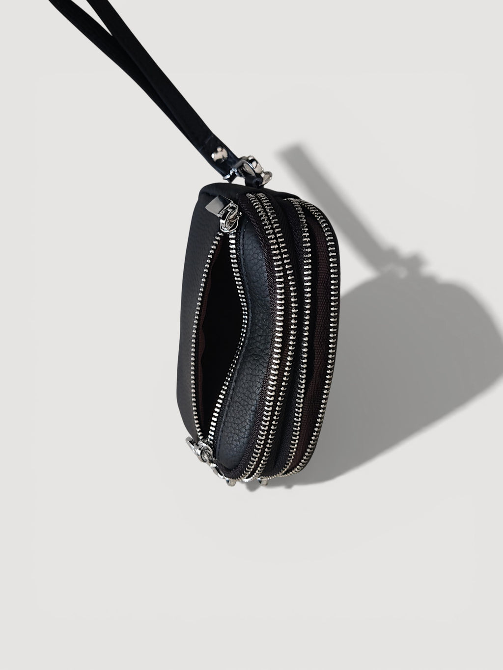 Luxe Dual-Zip Leather Wristlet