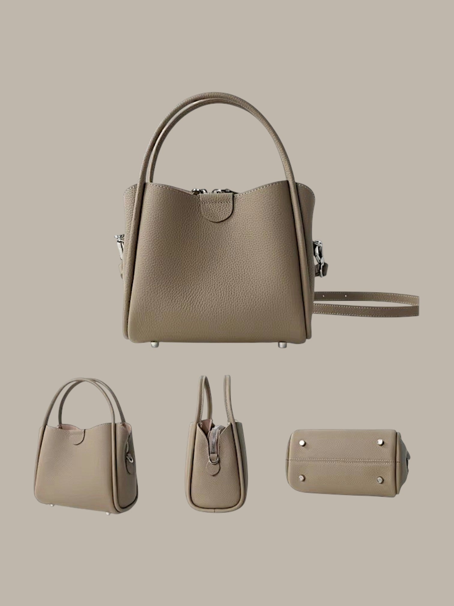 Mini Mini Leather Hand Bag